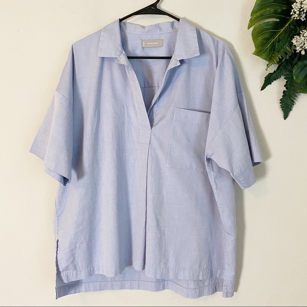 Everlane The Cotton Short-Sleeve Popover Shirt size 12